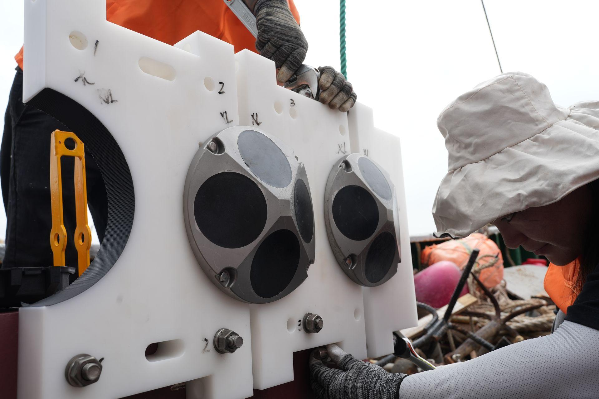 Image of an Acoustic Doppler Current Profiler in use