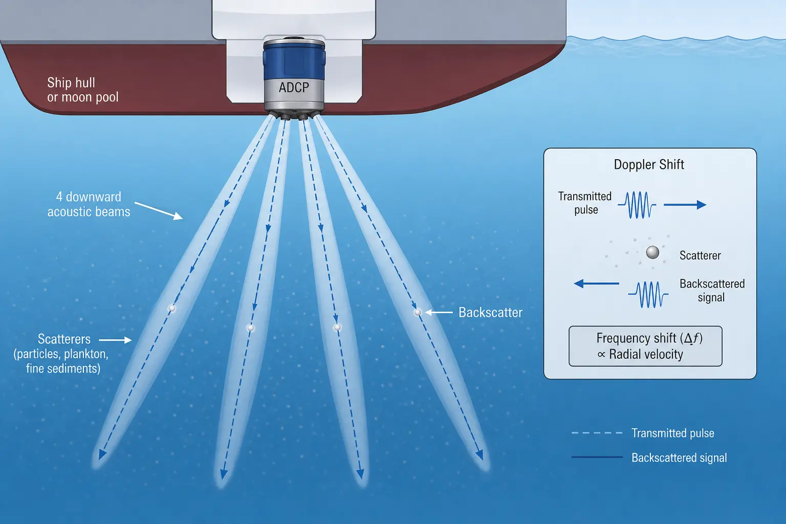 Measurement Principle of 4-beam ADCP