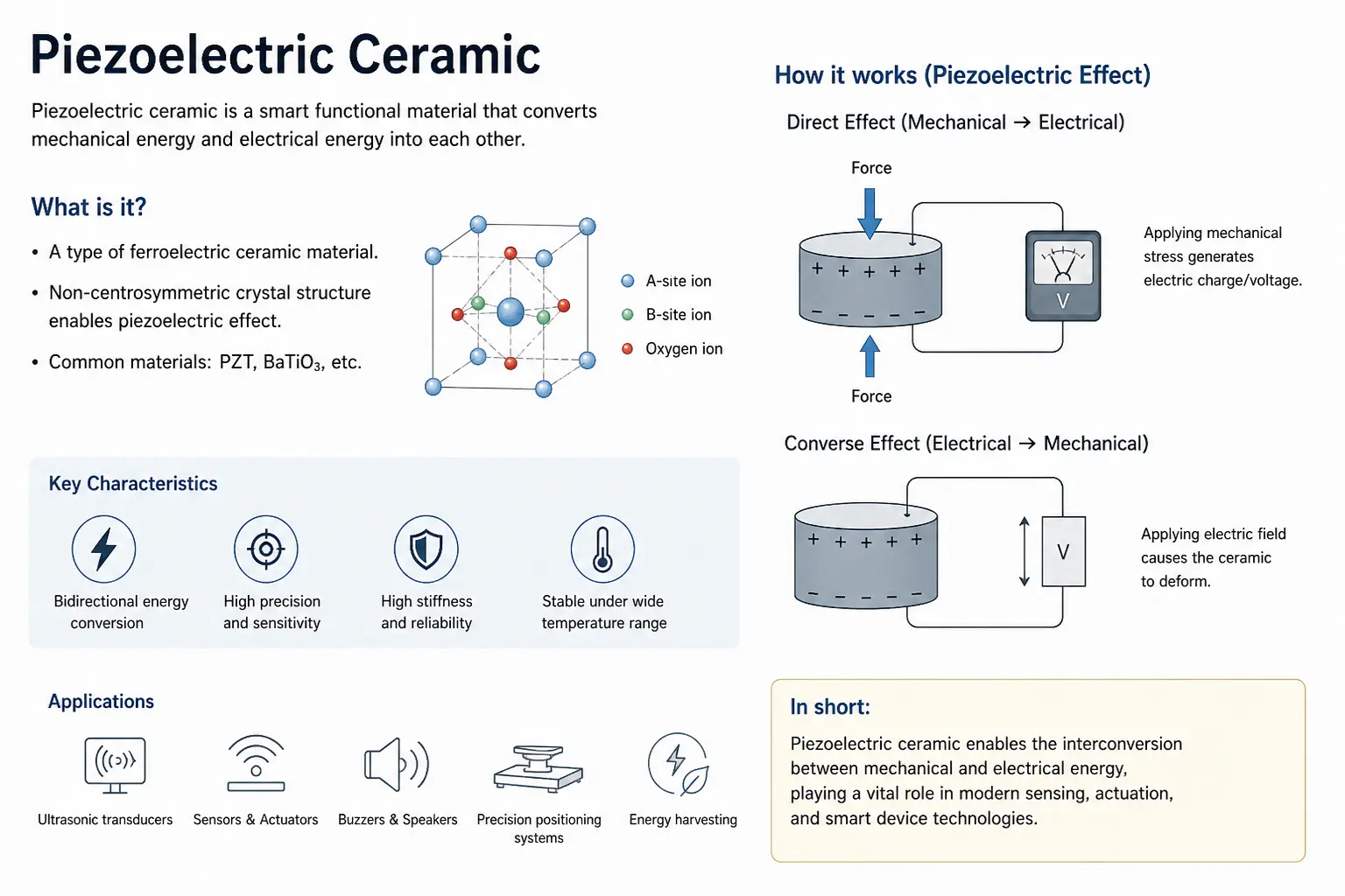 what is Piezoelectric Ceramic and how it works