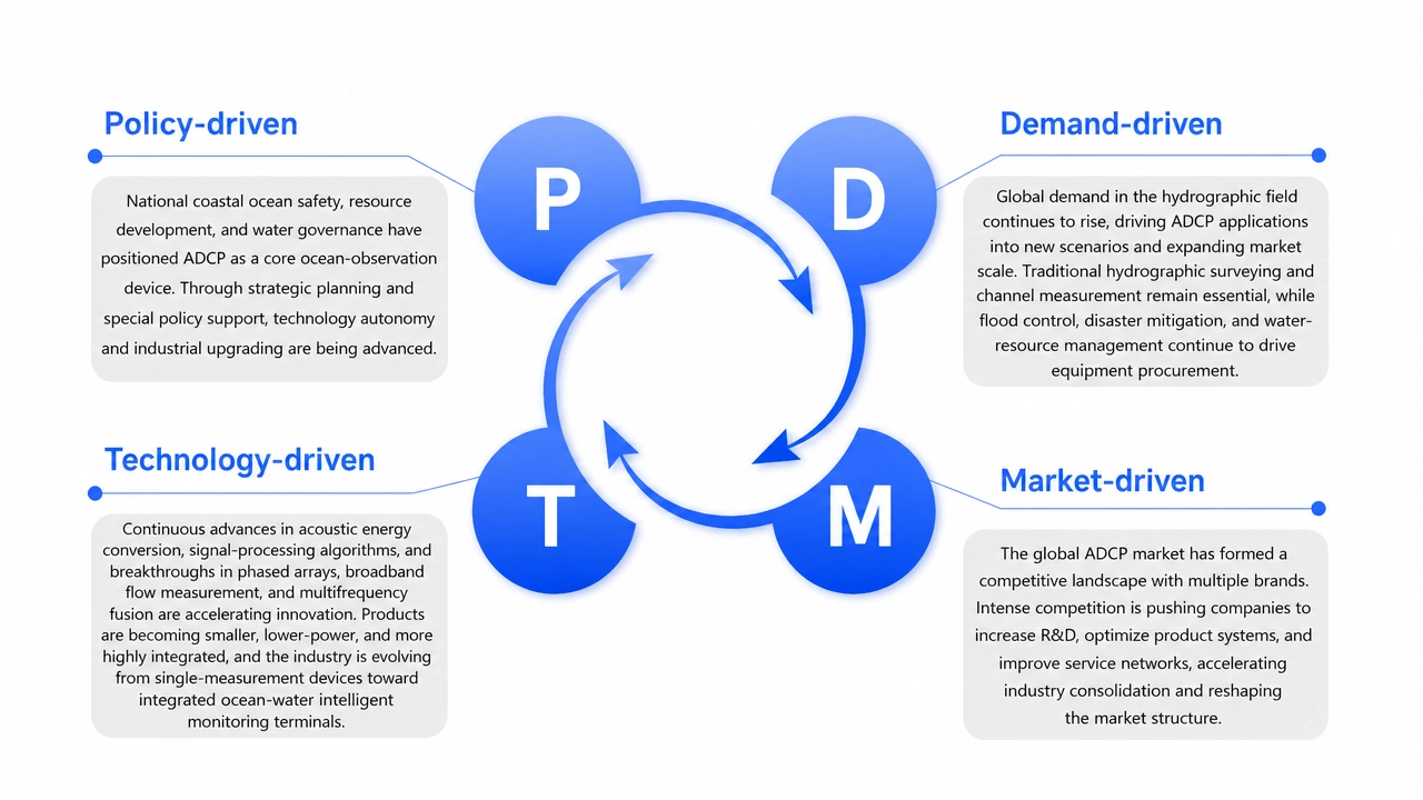 Four-pillar framework of ADCP industry growth drivers: policy support, market demand,technology innovation, and competitive dynamics - interconnected forces shaping theglobal ADCP market through 2030