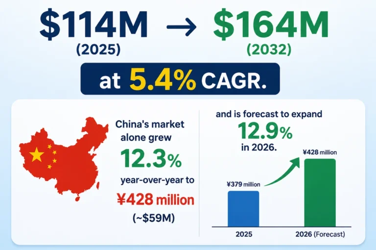 The global market for ADCPs is on track to hit $164 million by 2032, growing at a compound annual growth rate CAGR of 5.4%