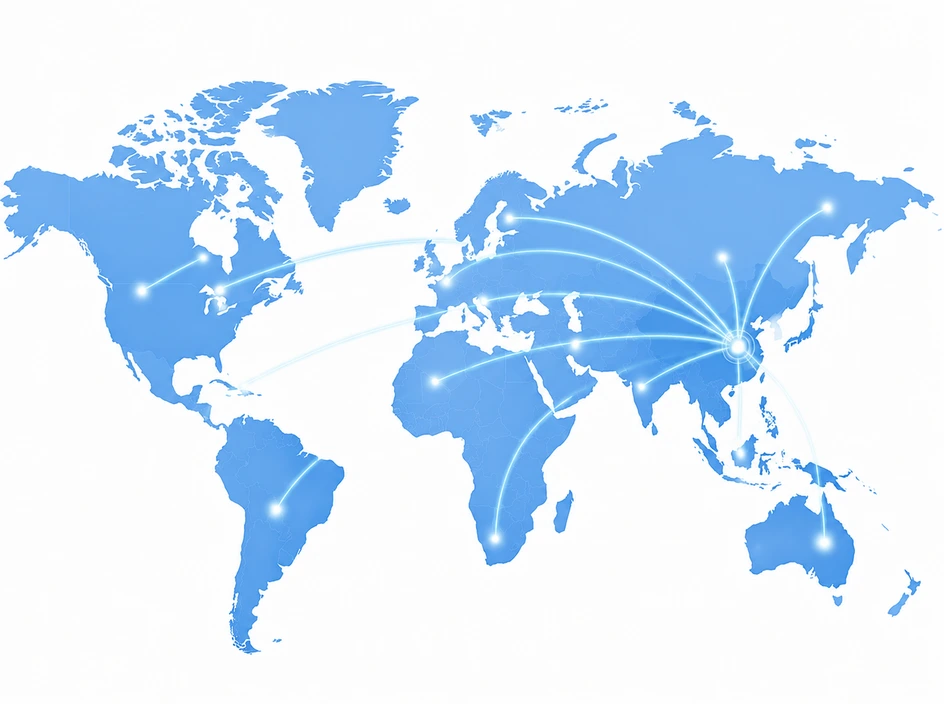 World Map — Distributor & Project Locations · 30+ Countries