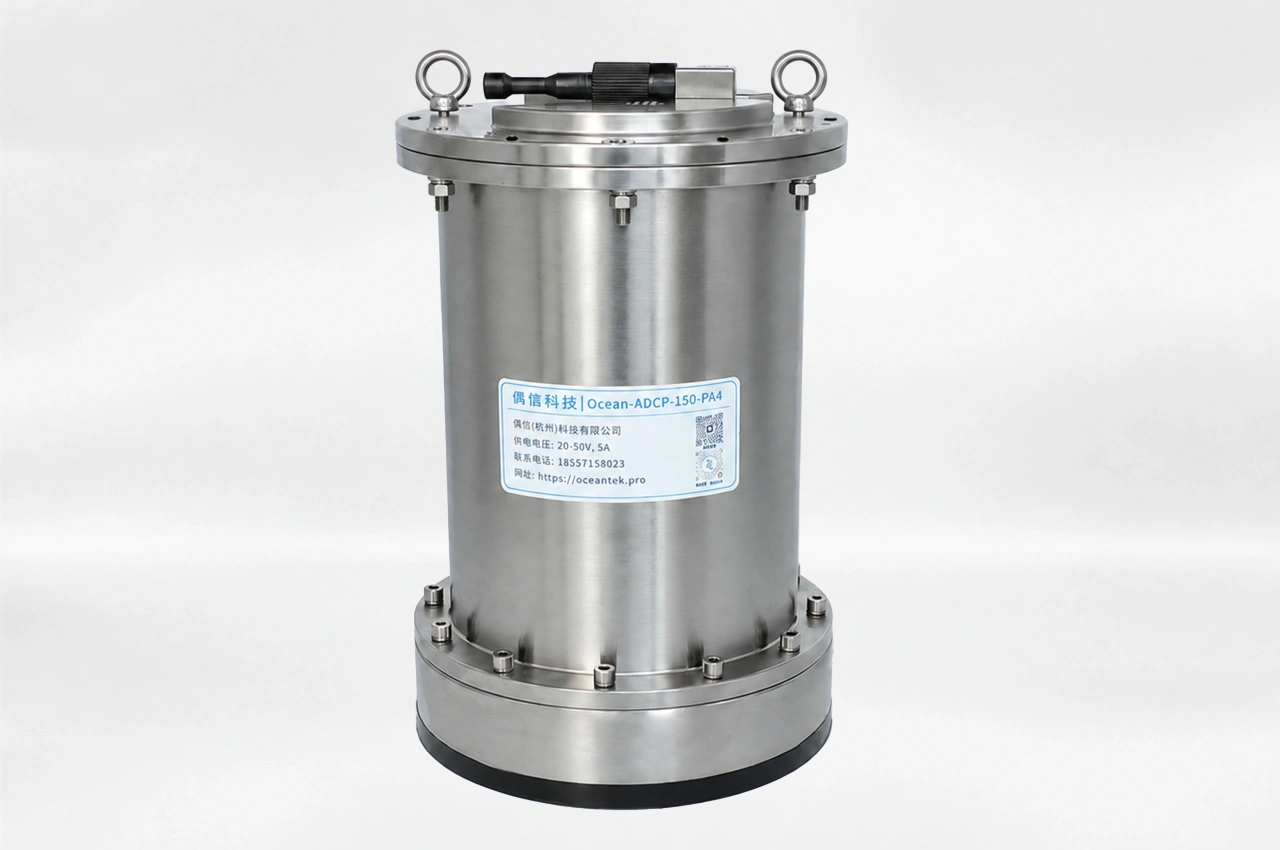 Oceantek Phased-array 150kHz ADCP for mid-deep water current profiling.