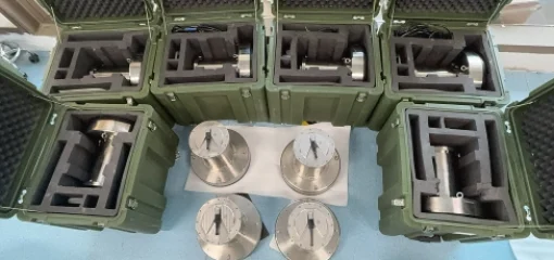 oceantek 75kHz ADCP Stock Preparation with cnc machining of titanium alloy pressure housings